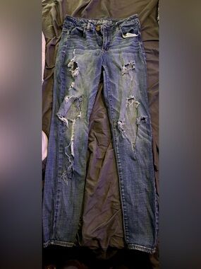 American Eagle Outfitters Hi-Rise Jeggings Ripped Sz.6 Regular